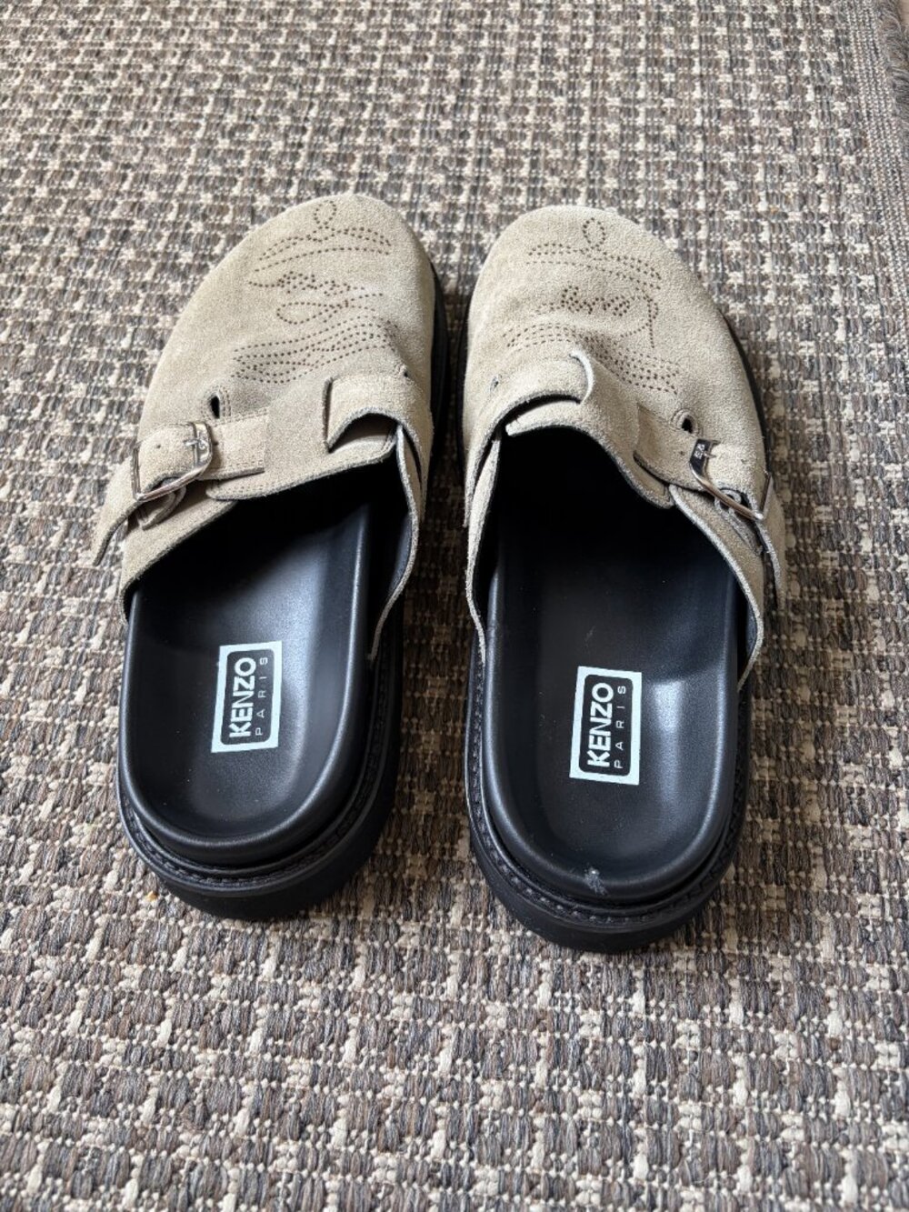 KENZO Suede Clogs - Picture 2 of 4